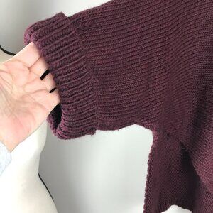 Women's Italian Berritti Burgandy OS Knit Sweater